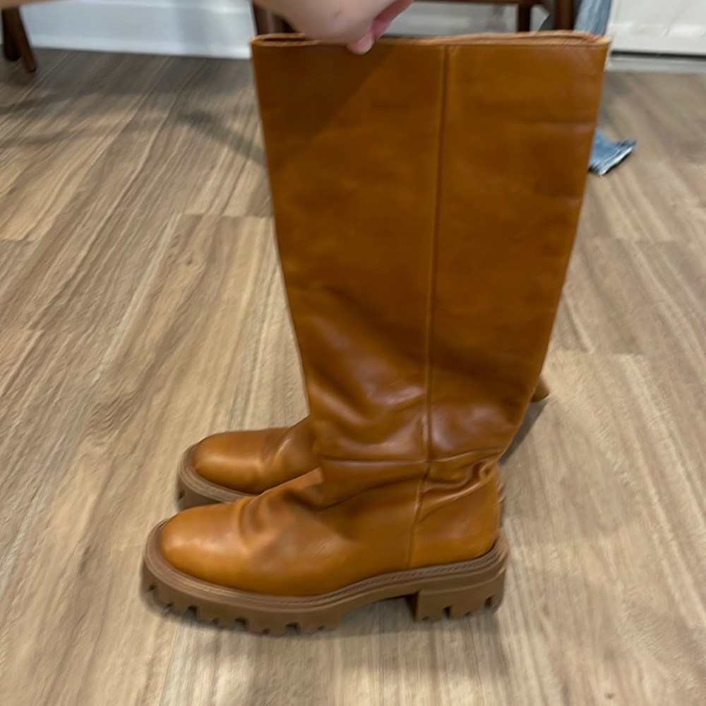Zara size 38 leather brown boots worn a few times